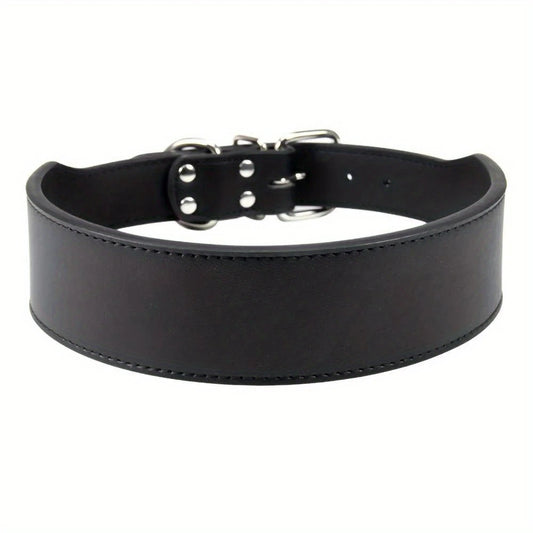 PAXX PU Leather Dog Collar 5cm Wide