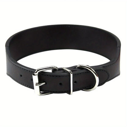 PAXX PU Leather Dog Collar 5cm Wide